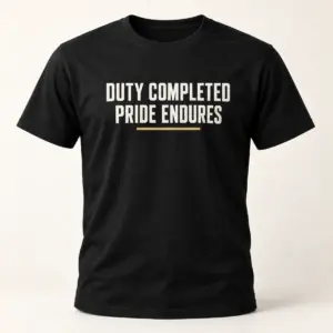 Duty Completed Pride Endures — main view — AI product mockup