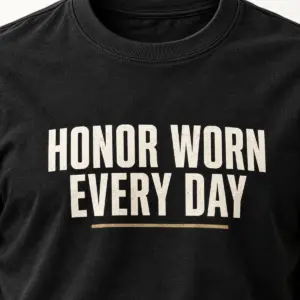 Honor Worn Every Day — detail view — AI product mockup