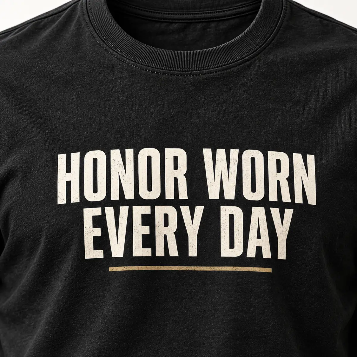 Honor Worn Every Day — detail view — AI product mockup