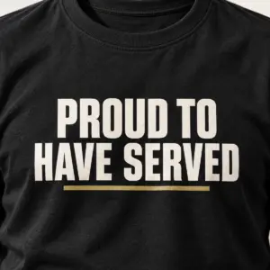 Proud to Have Served — detail view — AI product mockup