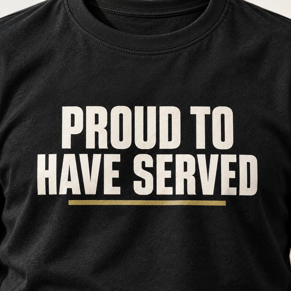 Proud to Have Served — detail view — AI product mockup