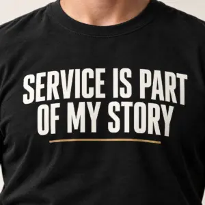 Service Is Part of My Story — detail view — AI product mockup
