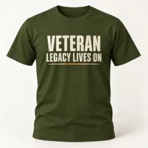 Veteran Legacy Lives On — Military Green variant — AI product mockup
