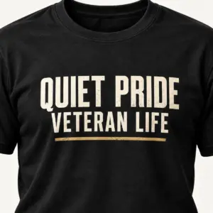 Quiet Pride Veteran Life — detail view — AI product mockup