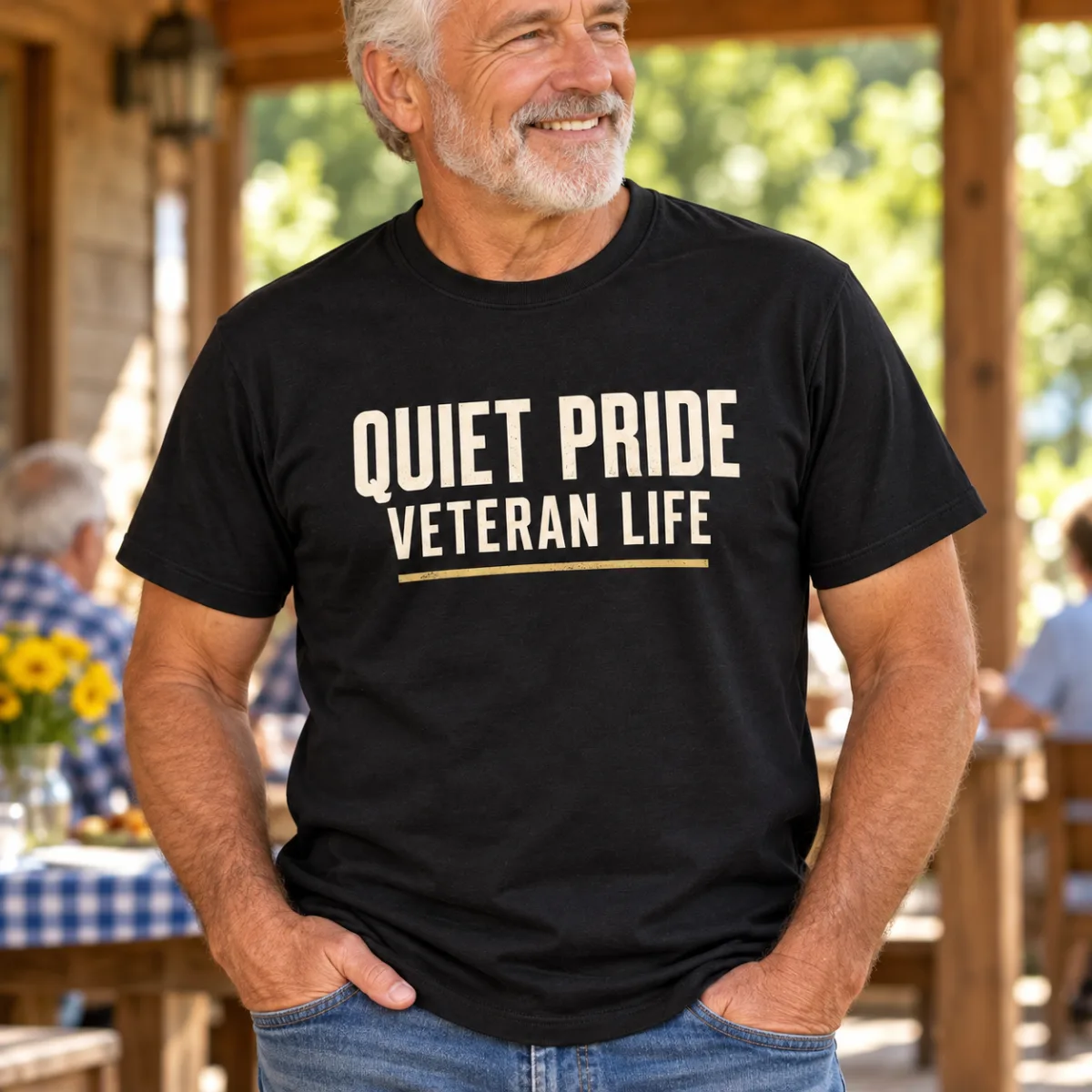 Quiet Pride Veteran Life — lifestyle view — AI product mockup