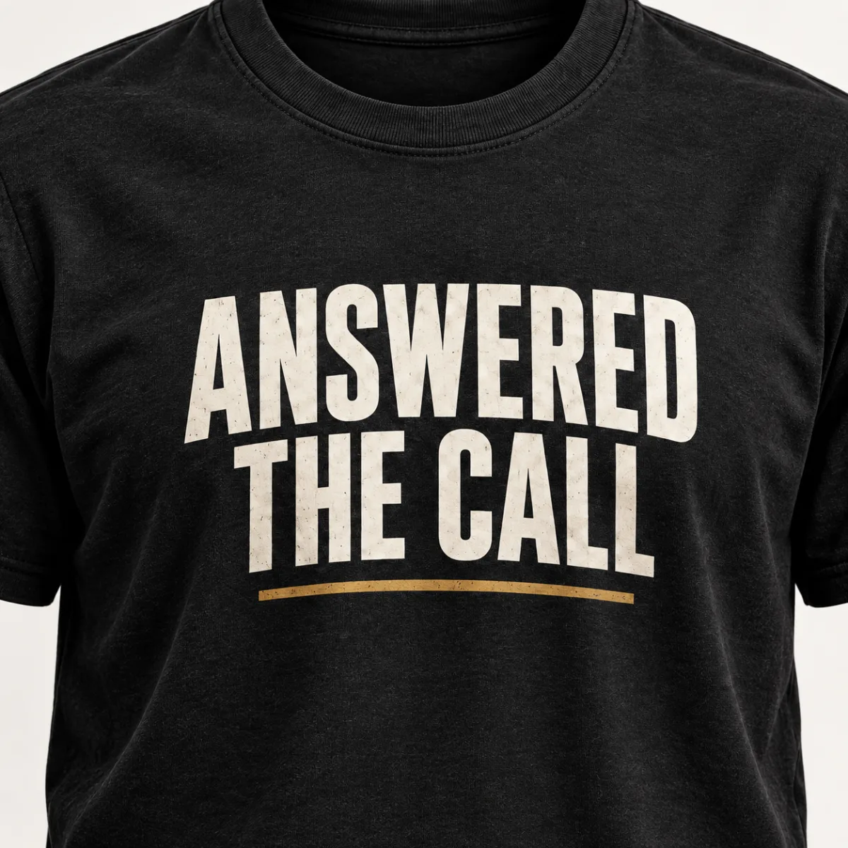 Answered the Call Veteran Tee — detail view — AI product mockup
