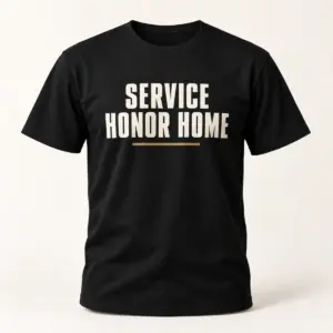 Service Honor Home Veteran Tee — main view — AI product mockup