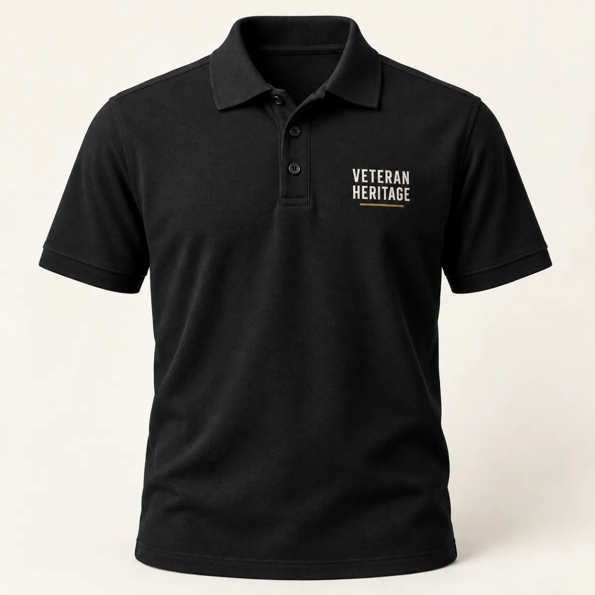 Veteran Heritage Everyday Polo — main view — AI product mockup