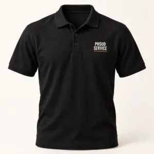 Proud Service Classic Polo — main view — AI product mockup