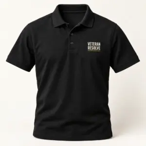 Veteran Resolve Reunion Polo — main view — AI product mockup