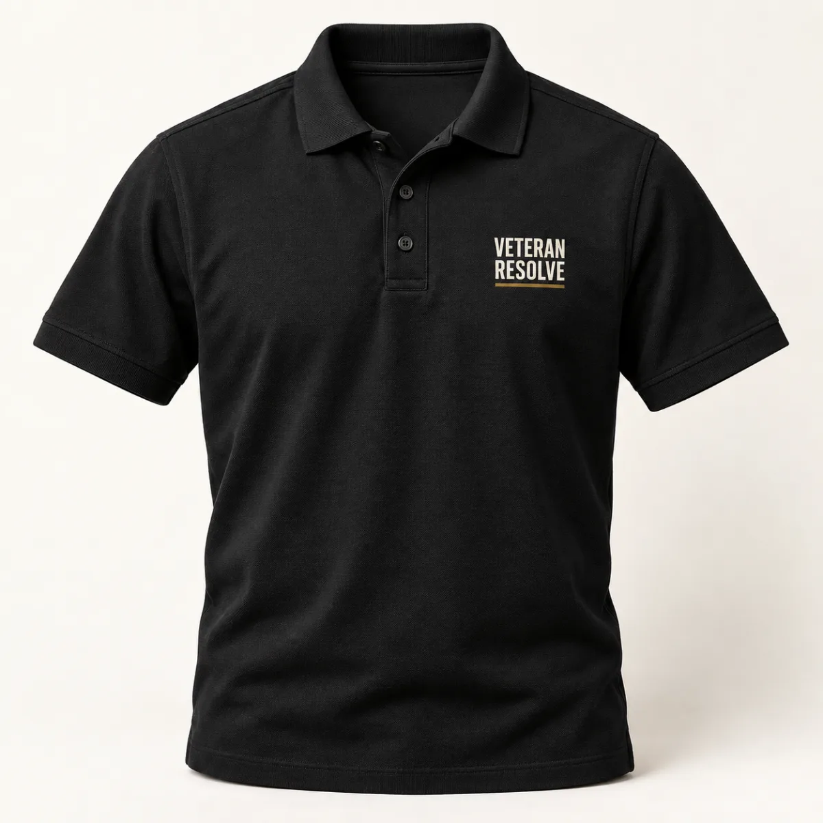 Veteran Resolve Reunion Polo — main view — AI product mockup