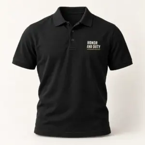 Honor and Duty Veteran Polo — main view — AI product mockup