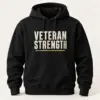 Veteran Strength Pullover Hoodie — main view — AI product mockup