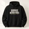 Service Never Fades Veteran Hoodie — main view — AI product mockup
