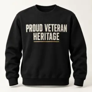 Proud Veteran Heritage Sweatshirt — main view — AI product mockup