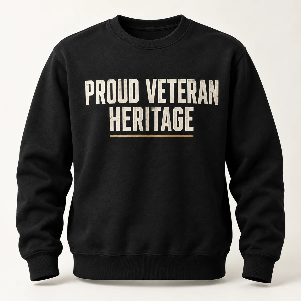 Proud Veteran Heritage Sweatshirt — main view — AI product mockup
