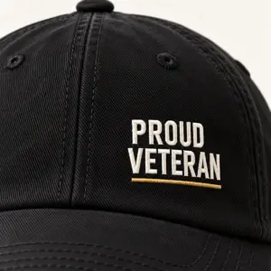 Proud Veteran Everyday Cap — detail view — AI product mockup