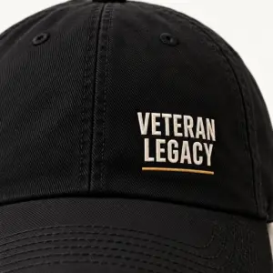 Veteran Legacy Classic Cap — detail view — AI product mockup