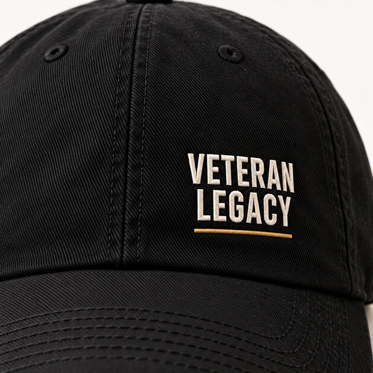 Veteran Legacy Classic Cap — detail view — AI product mockup