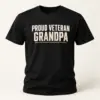 Proud Veteran Grandpa Family Tee — main view — AI product mockup