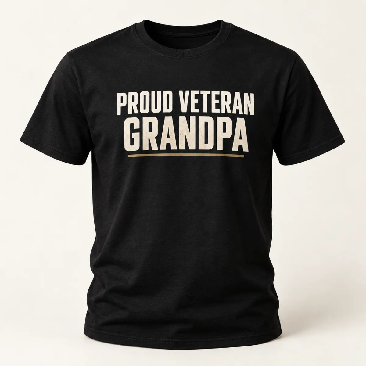 Proud Veteran Grandpa Family Tee — main view — AI product mockup
