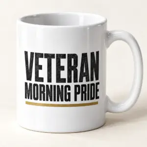 Veteran Morning Pride Coffee Mug — detail view — AI product mockup