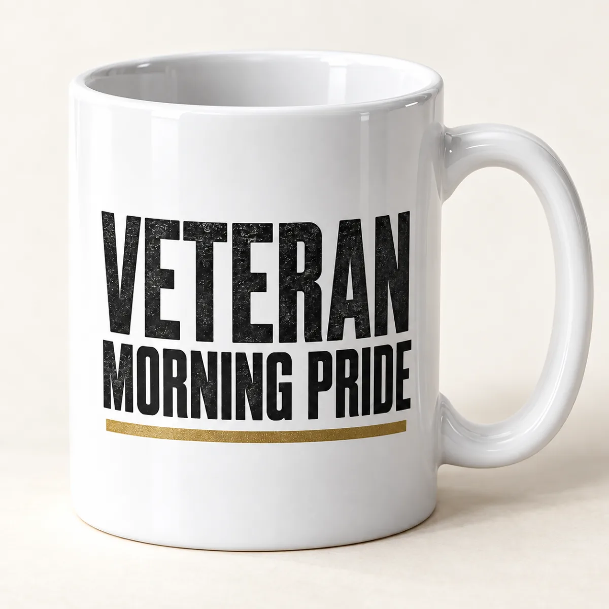 Veteran Morning Pride Coffee Mug — detail view — AI product mockup