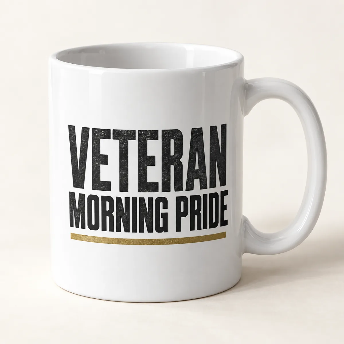 Veteran Morning Pride Coffee Mug — main view — AI product mockup