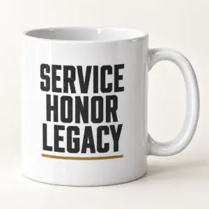 Service Honor Legacy Keepsake Mug — detail view — AI product mockup