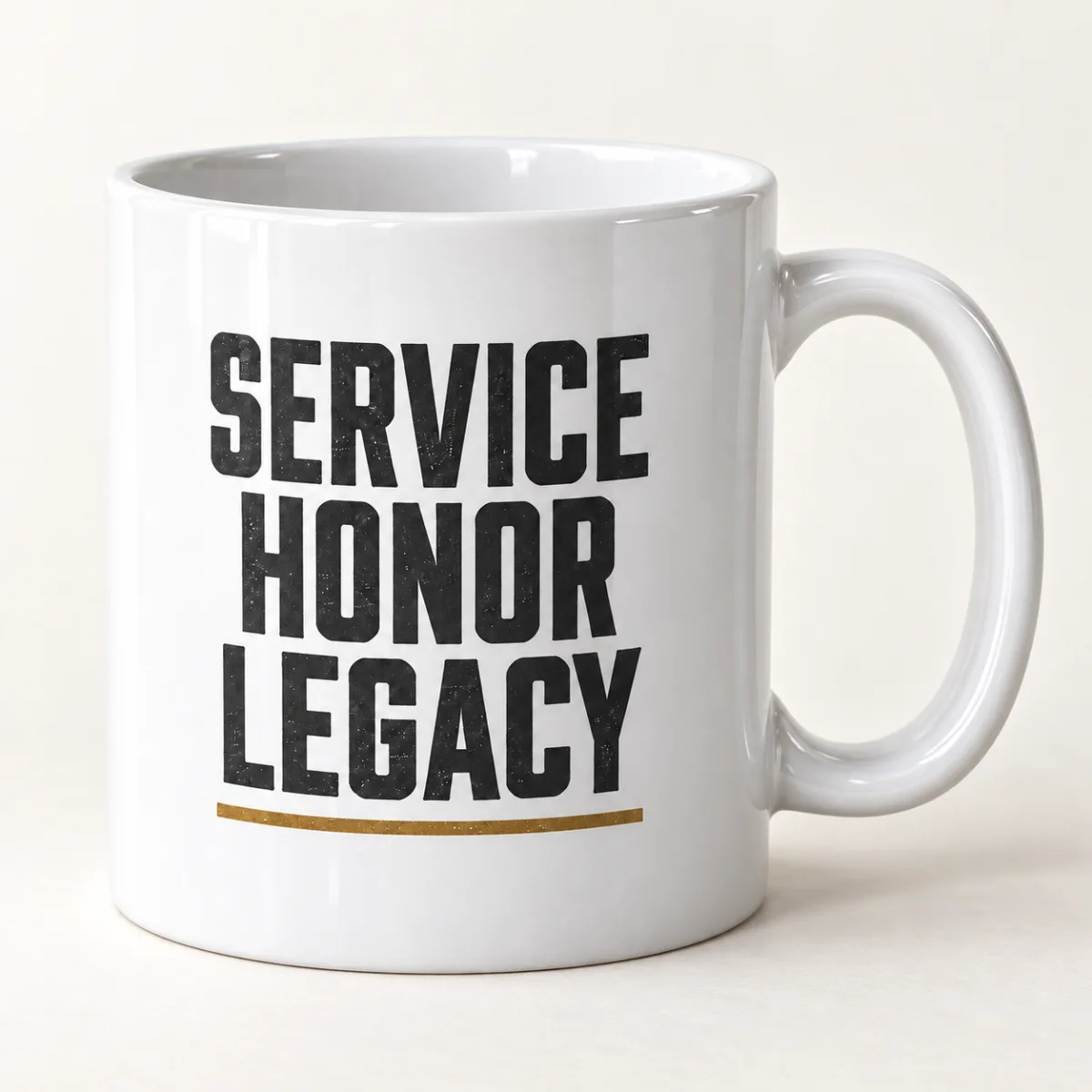 Service Honor Legacy Keepsake Mug — detail view — AI product mockup